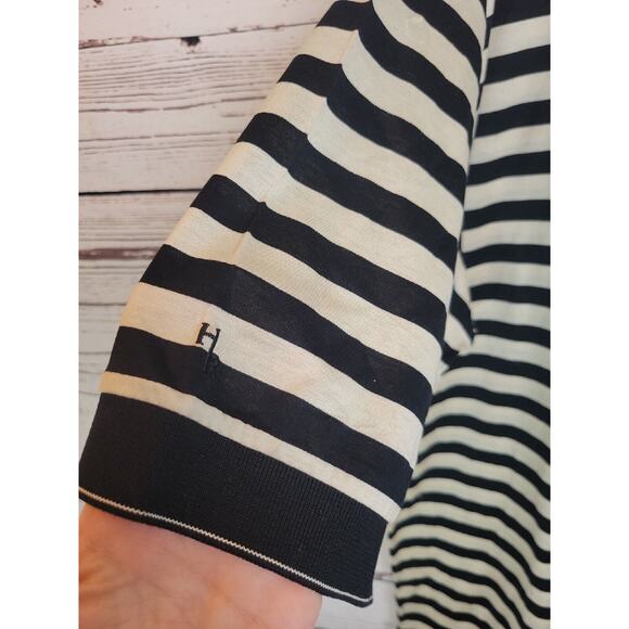 Haley Reserve Black Tan Striped Short Sleeve Preppy Casual Polo Shirt Mens Sz XL - Picture 6 of 11